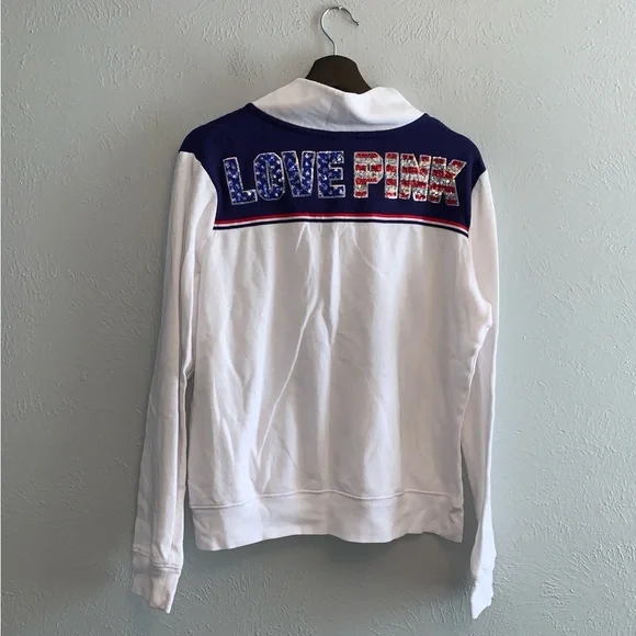 Vs sequin half zip